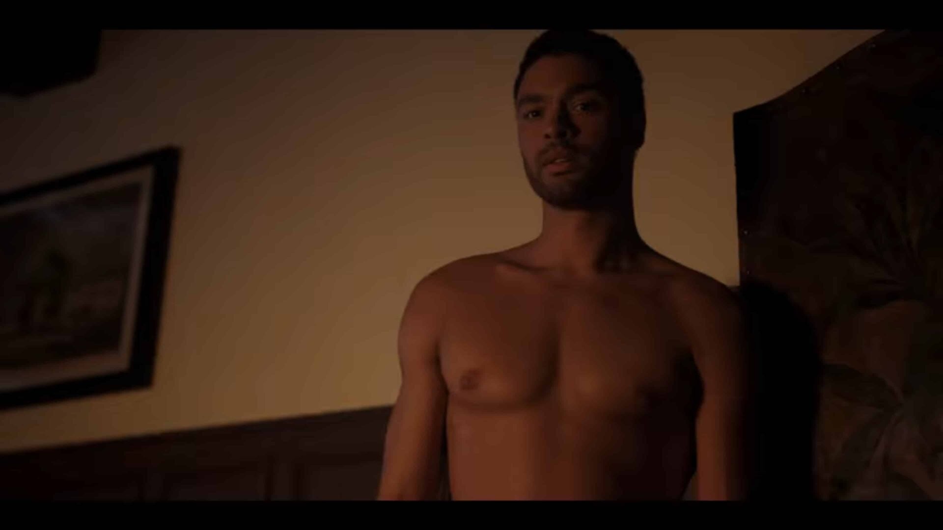 Simon shirtless