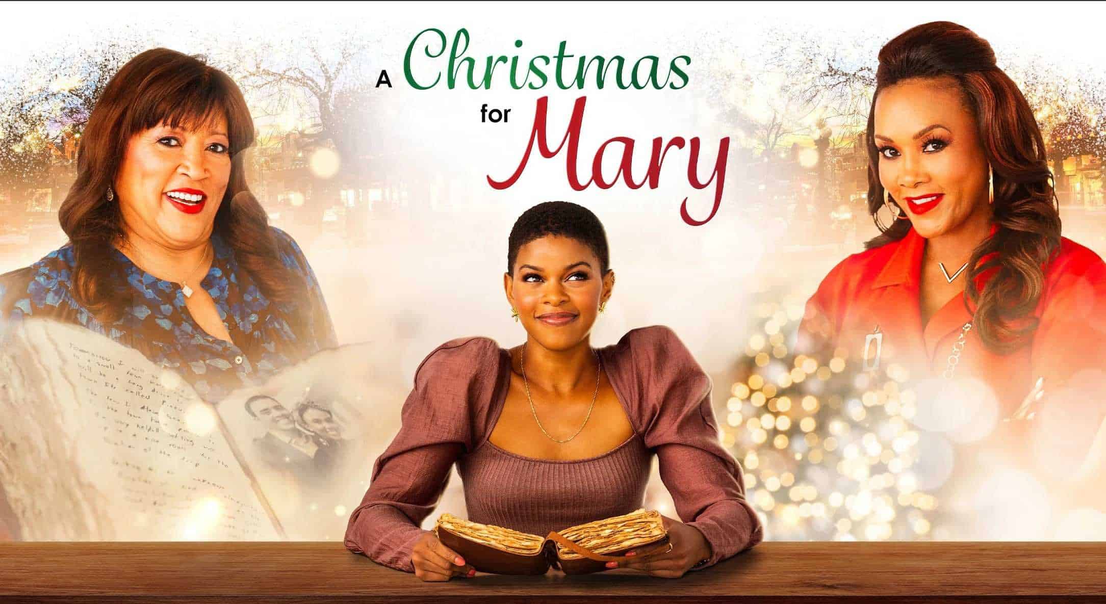 Title Card for A Christmas for Mary featuring Debbie (Jackée Harry), Lena (Morgan Dixon) and Vivian (Vivica A. Fox)