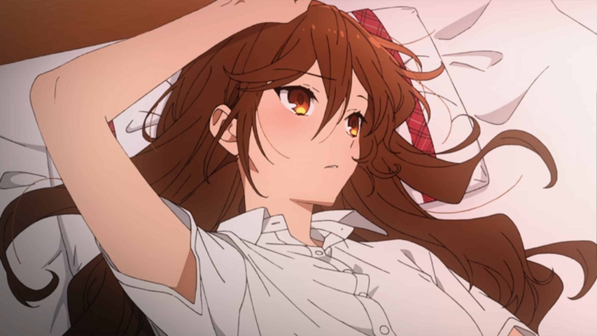 Hori laying down in bed