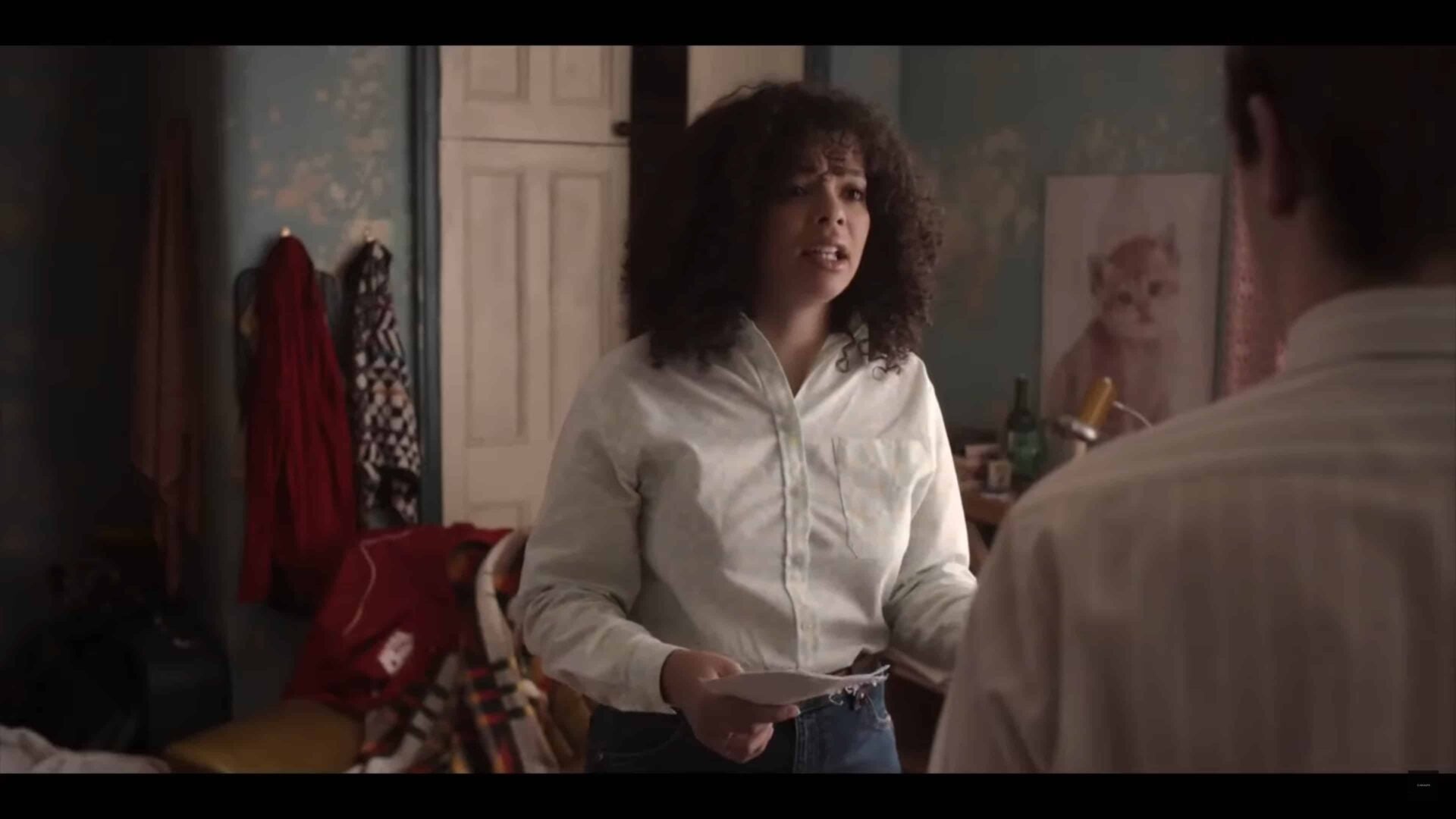Jill (Lydia West) trying to reason with someone