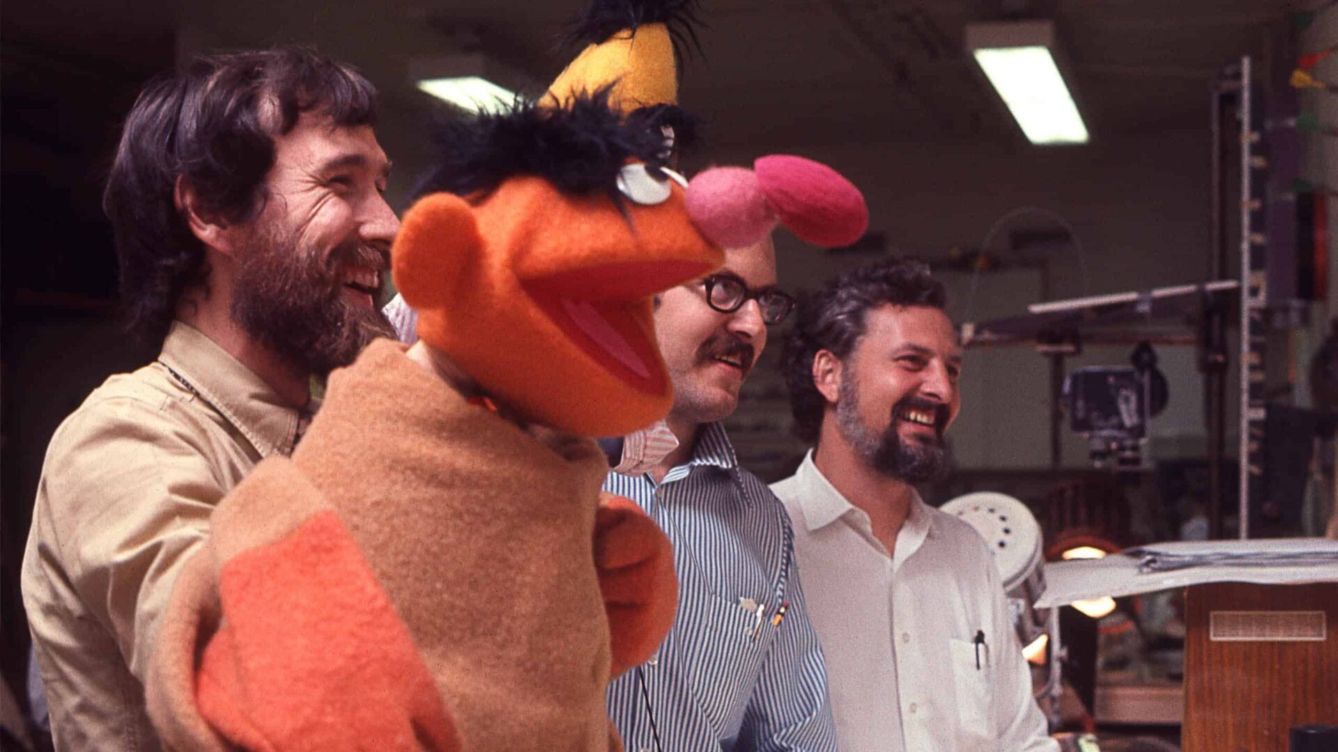 Jim Henson and Frank Oz portraying Ernie and Burt