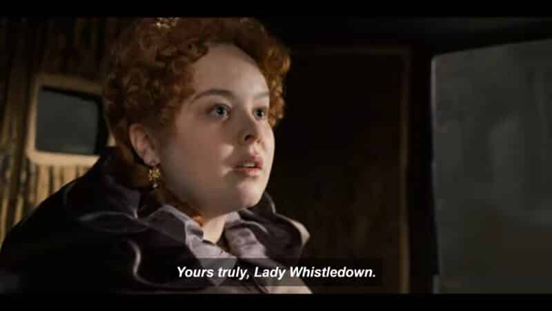 It being revealed Penelope is Lady Whistledown