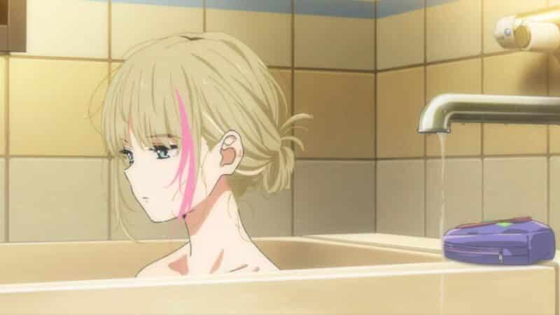 Rika in the bath