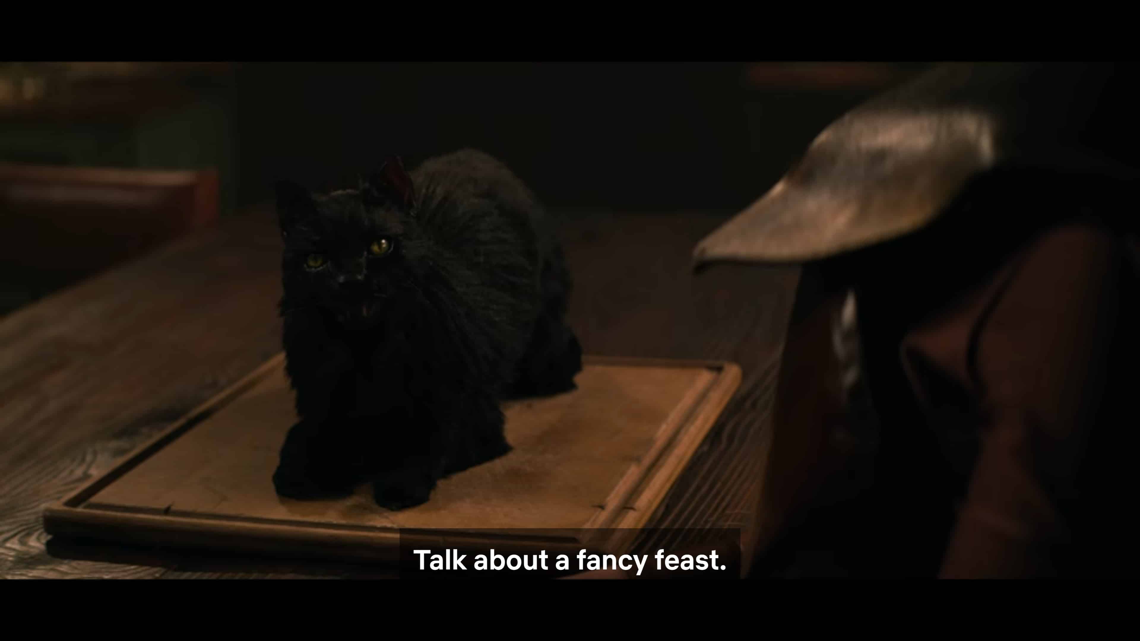 Salem Saberhagen (Luke Cook) talking about food