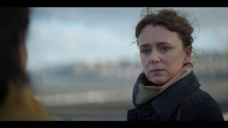 Valerie (Keeley Hawes) revealing Ritchie died