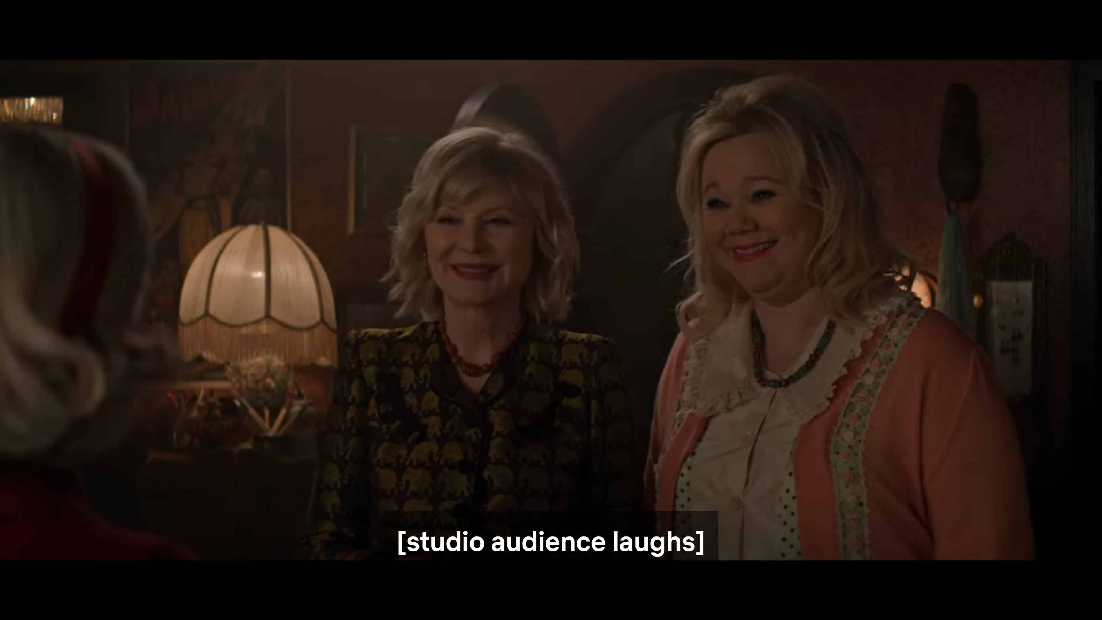 Zelda (Beth Broderick) and Hilda (Caroline Rhea) talking to Sabrina