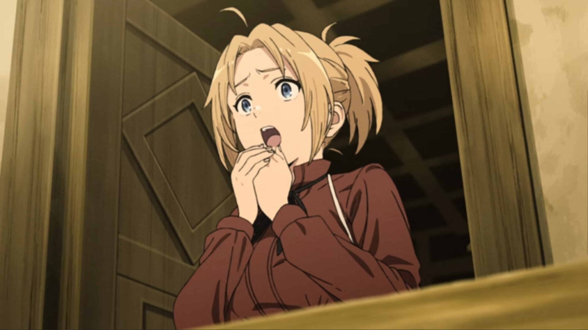 Zenith (Hisako Kanemoto) shocked by what she sees