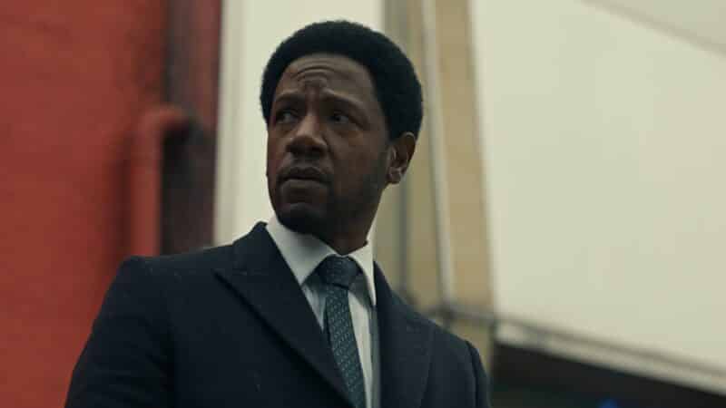 Detective Dante (Tory Kittles) with a worried look on his face