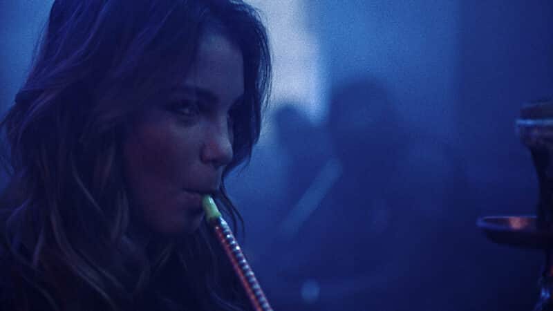 Shaiou (Shirel Nataf) smoking hookah