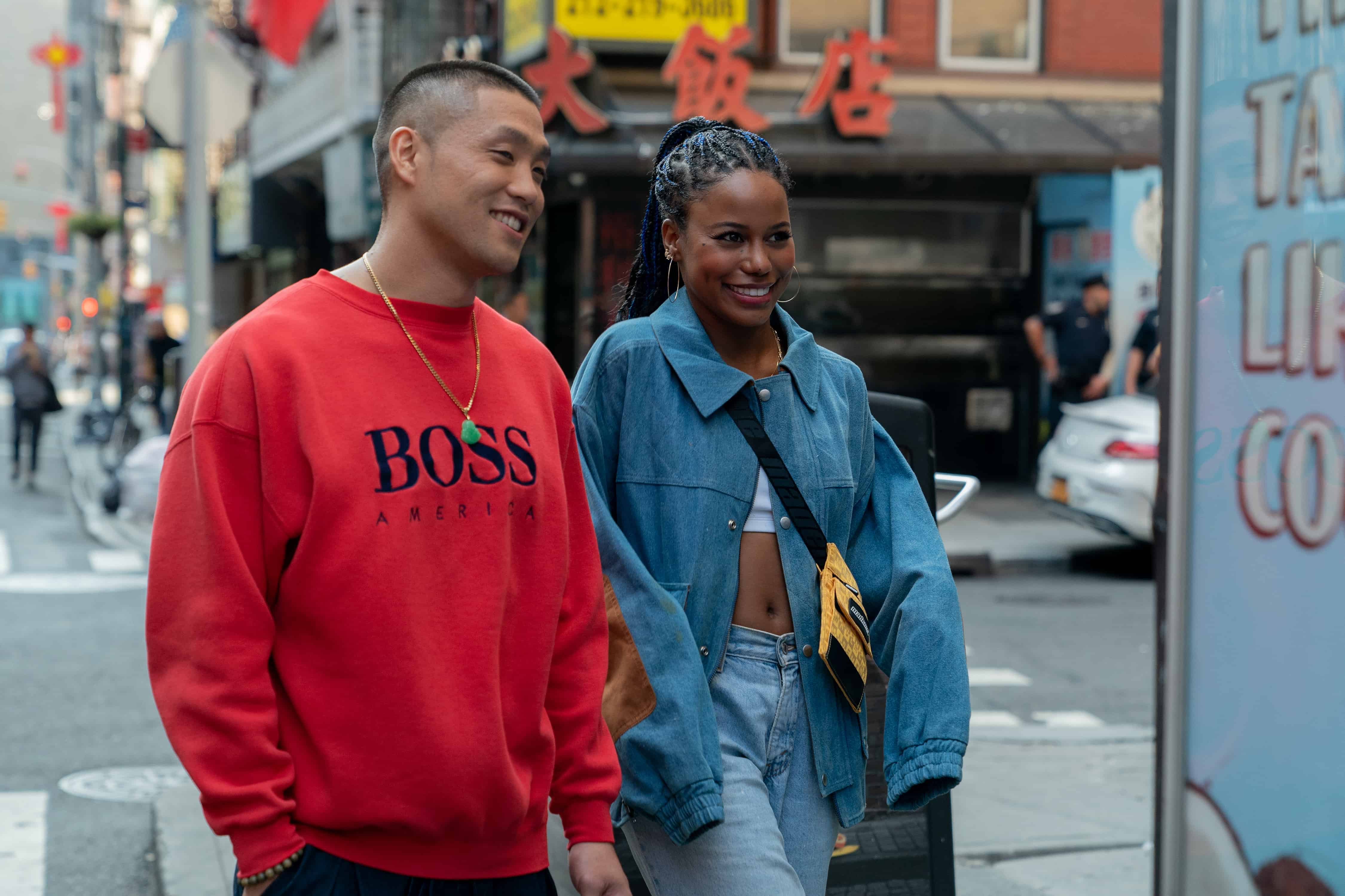 Alfred 'Boogie' (Taylor Takahashi) and Eleanor (Taylour Paige) on a date