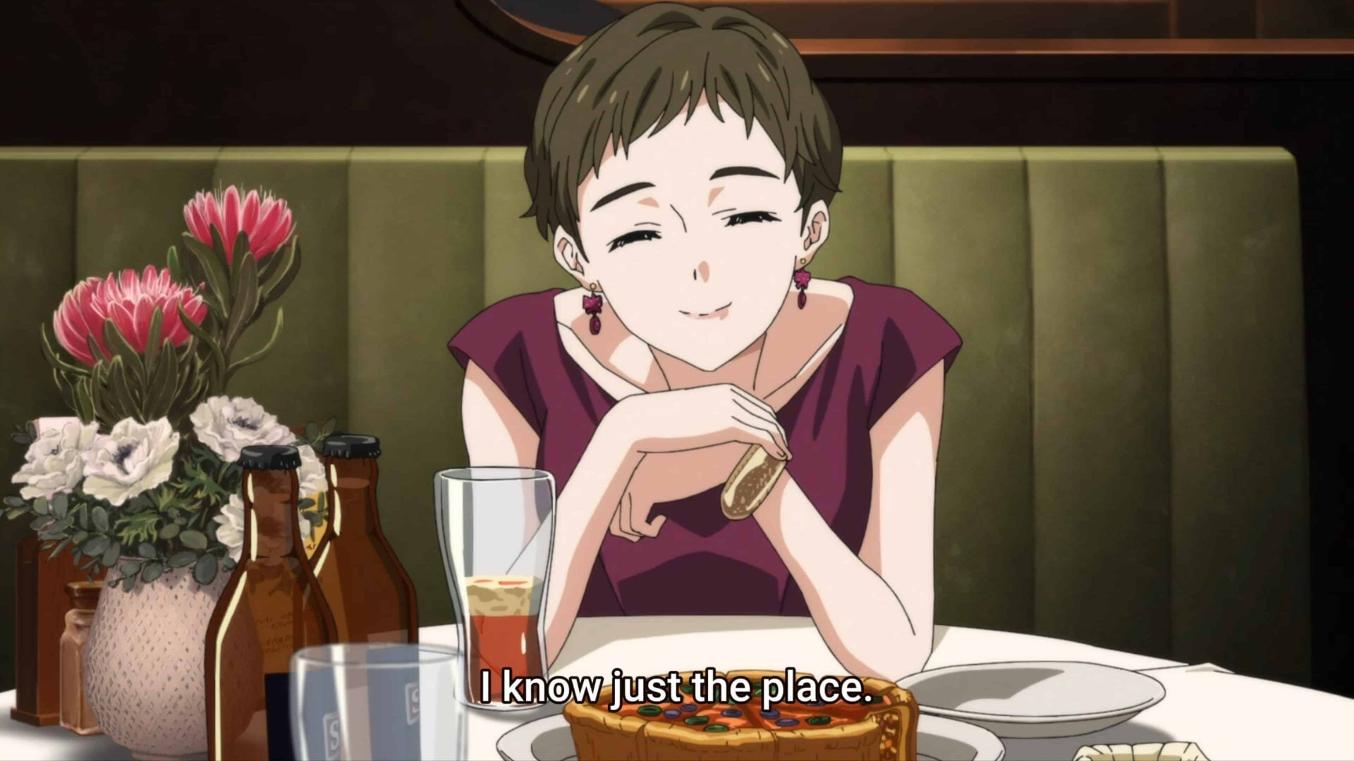 Azusa (Umeka Shôji) having dinner with the Accas