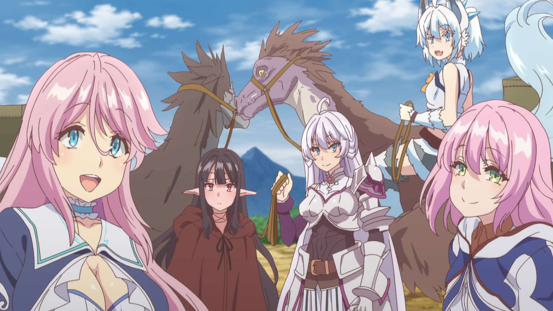 Freiya, Eve, Kureha, Setsuna, and Norn before heading on a new adventure with Keyarga