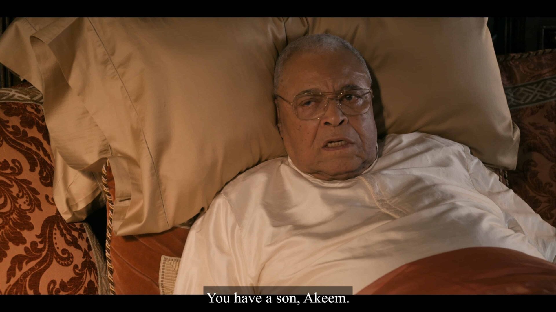 King Jaffe (James Earl Jones) telling Akeem he has a son