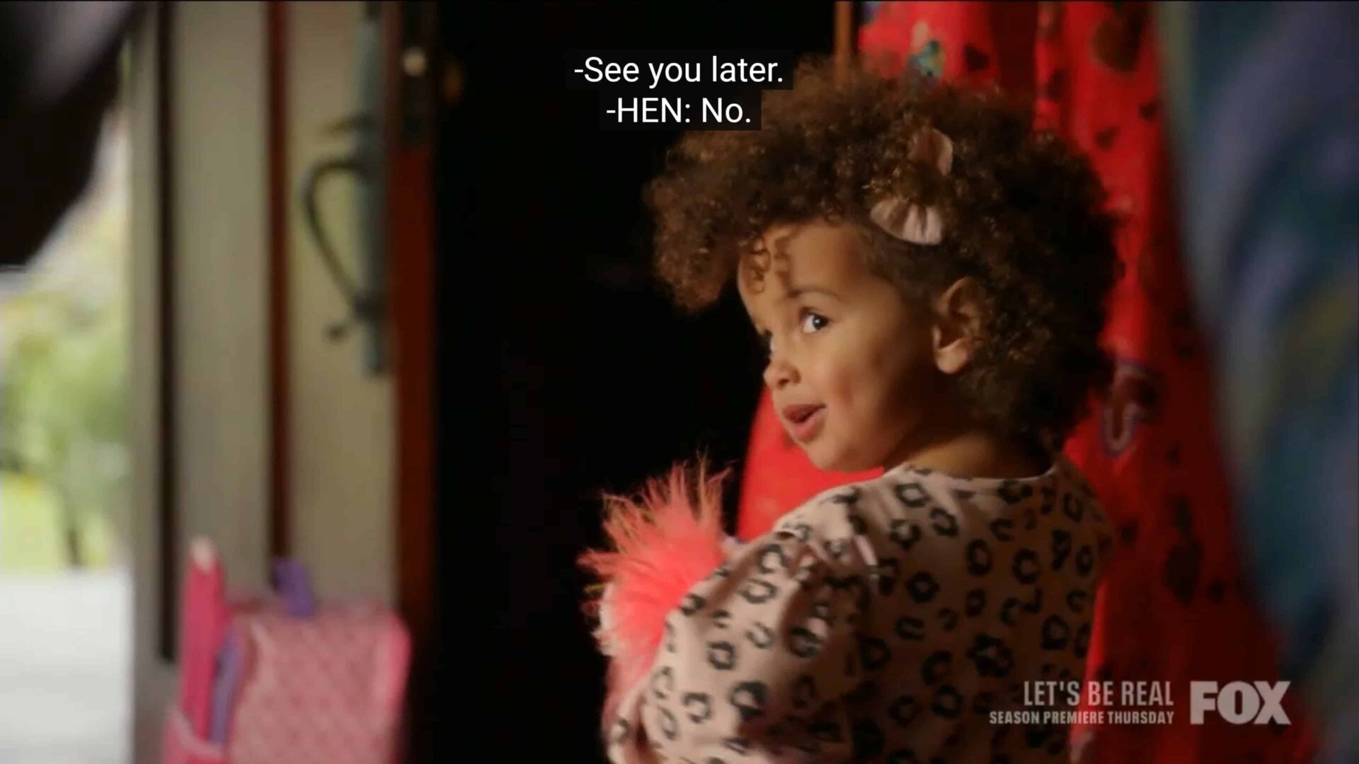 Nia being taken to her mother