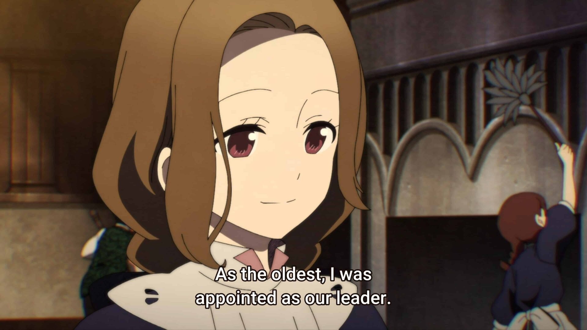 Rosemary (Mai Nakahara) noting she is the oldest amongst them