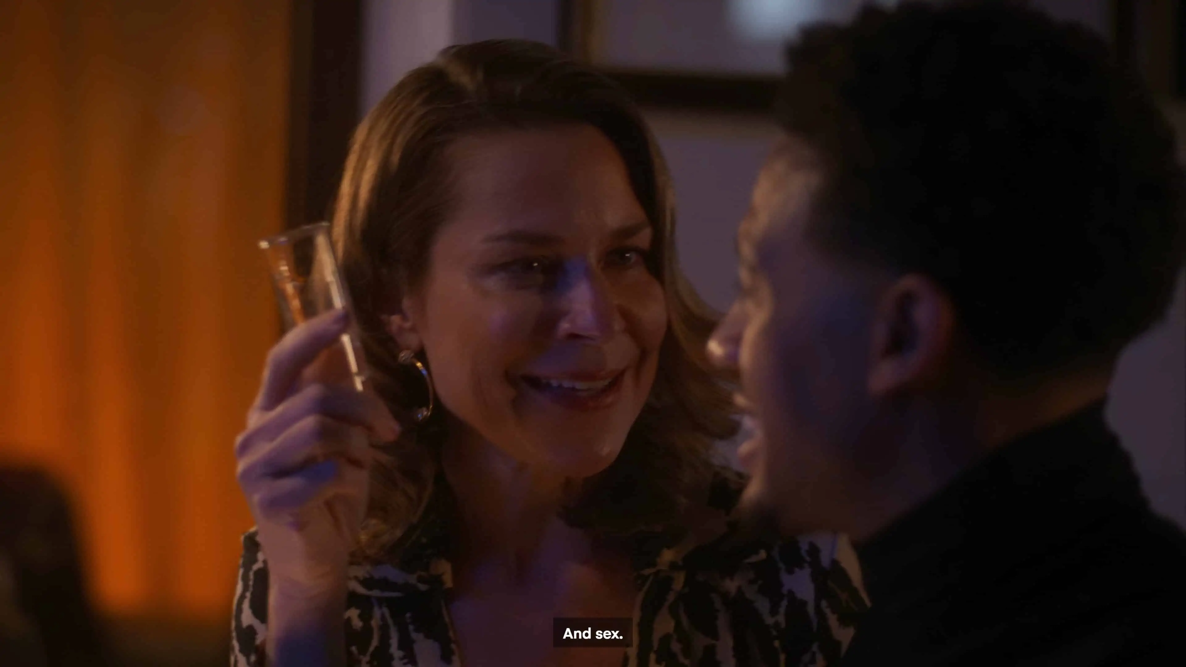 Sylvia (Lane Carlock) all up in Deon's face
