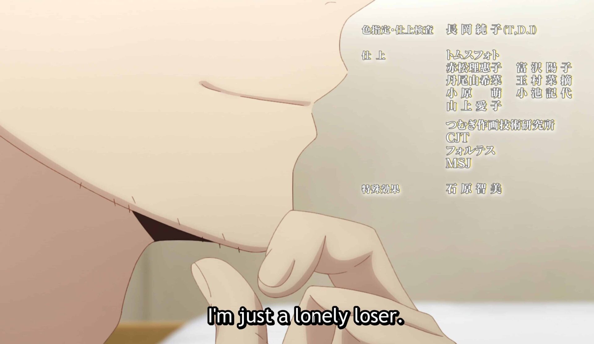 Yoshida saying he is just a lonely loser.