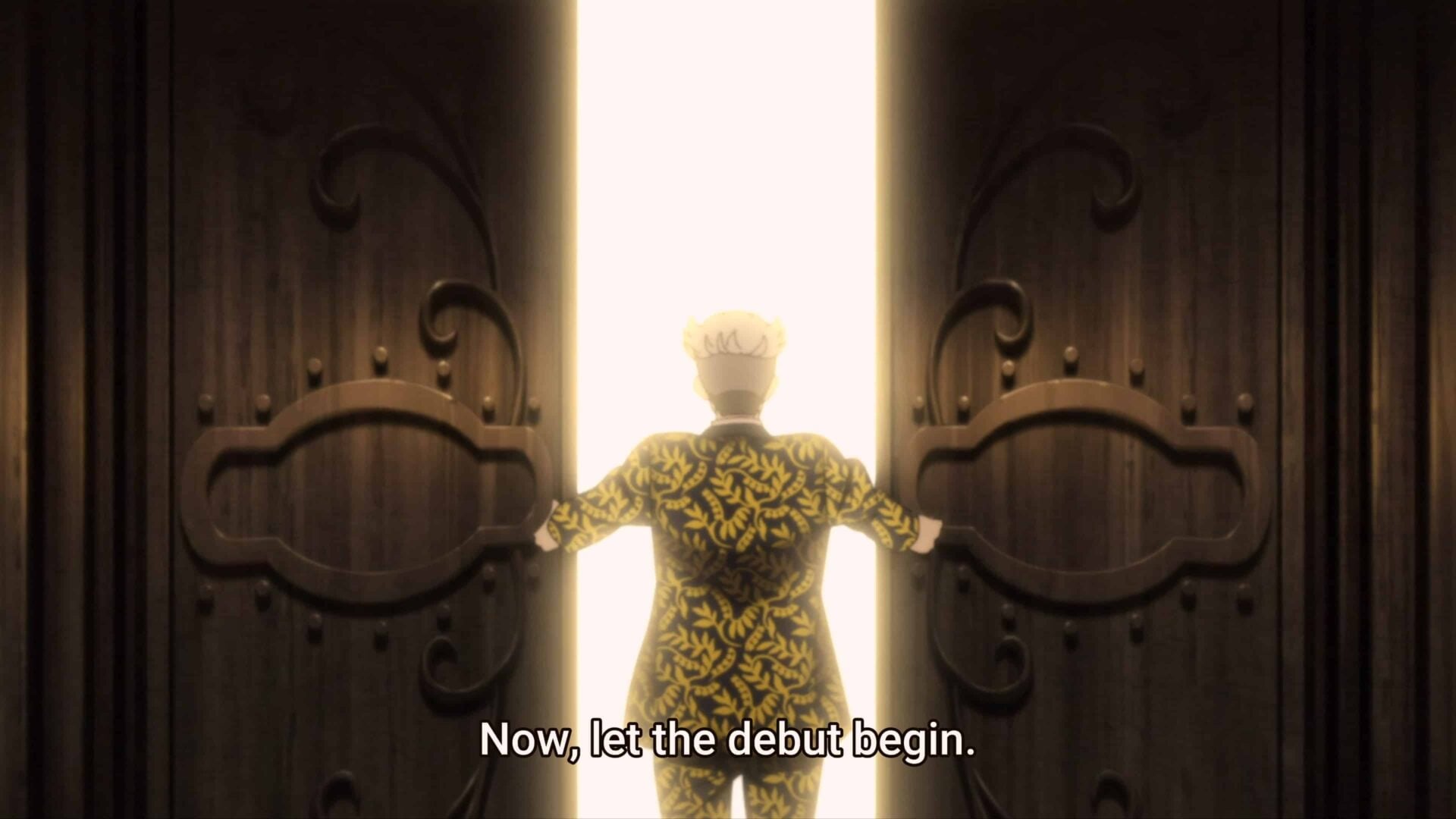 Edward opening the doors to the debut hall