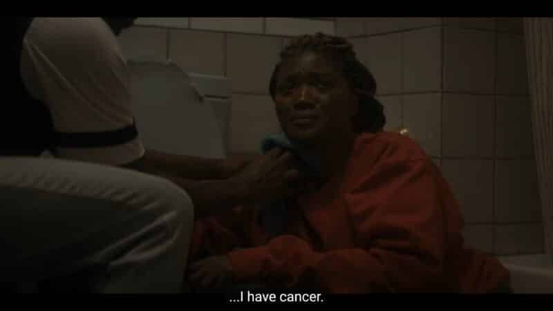 Jada revealing to Emmett that she has cancer