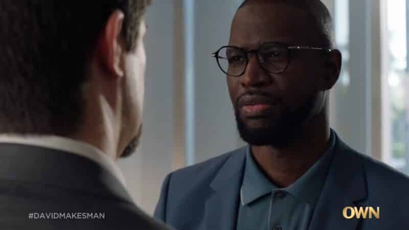 Older David (Kwame Patterson) upset with Jessie