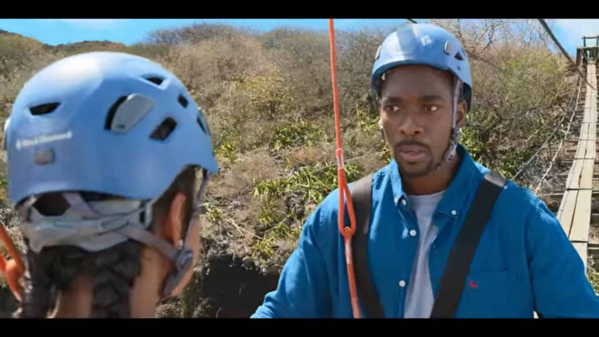 Jason (Jay Pharoah) dealing with his fears of heights