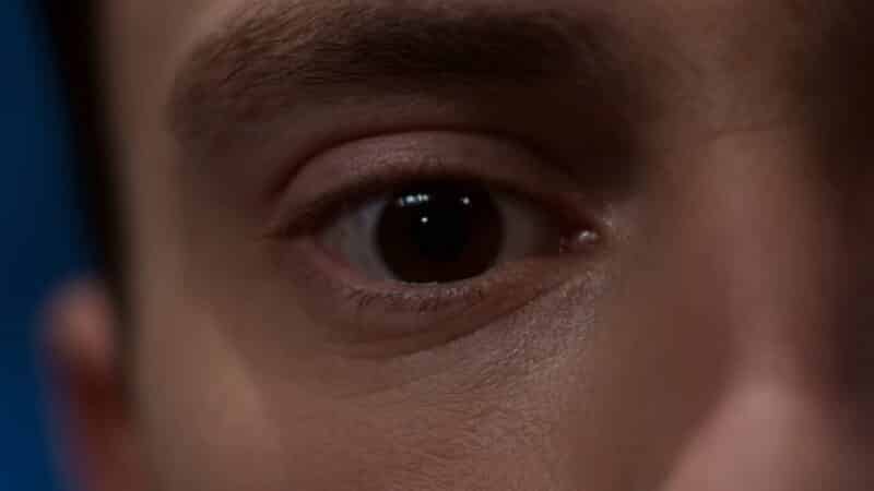 A close up on Sam's eye