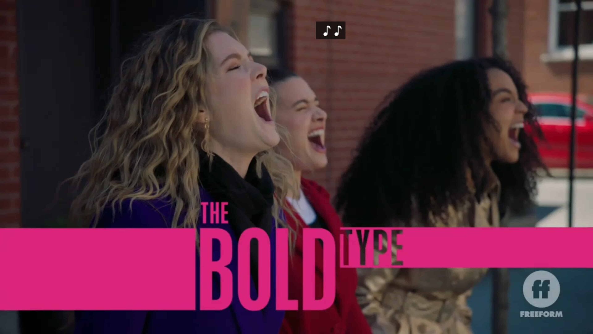 Sutton, Jane and Kat yelling at the top of their lungs