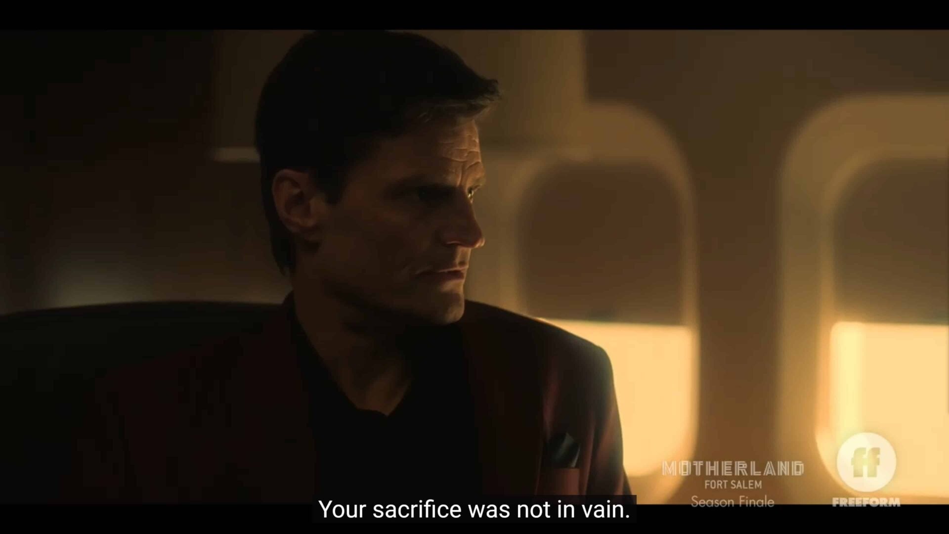 Alban revealing he worked with VP Silver to use Penelope to attack Fort Salem