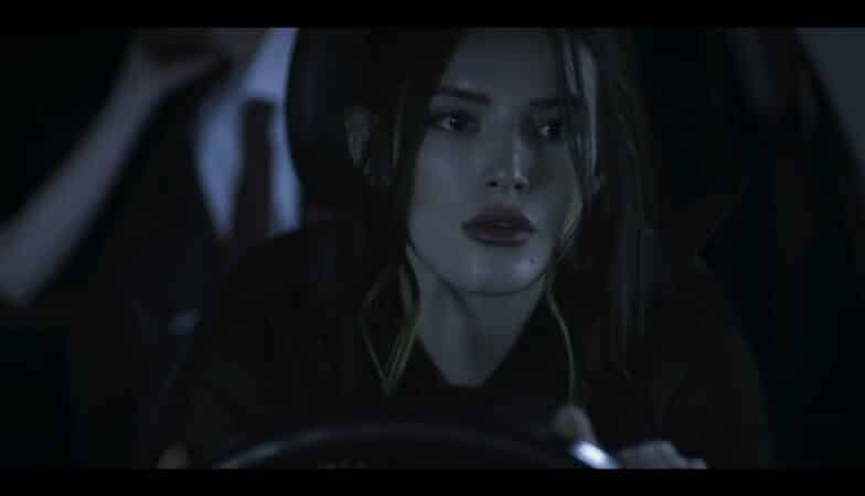 Rose (Bella Thorne) driving Michael and Olivia home