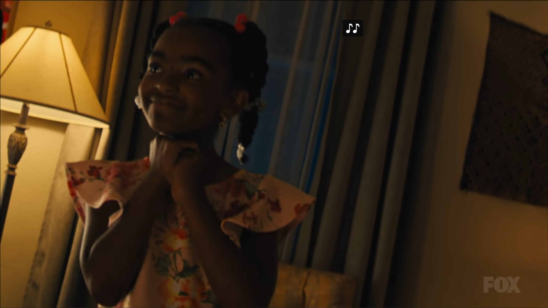 Angela (Faith Bogle) excited about the idea of meeting her dad