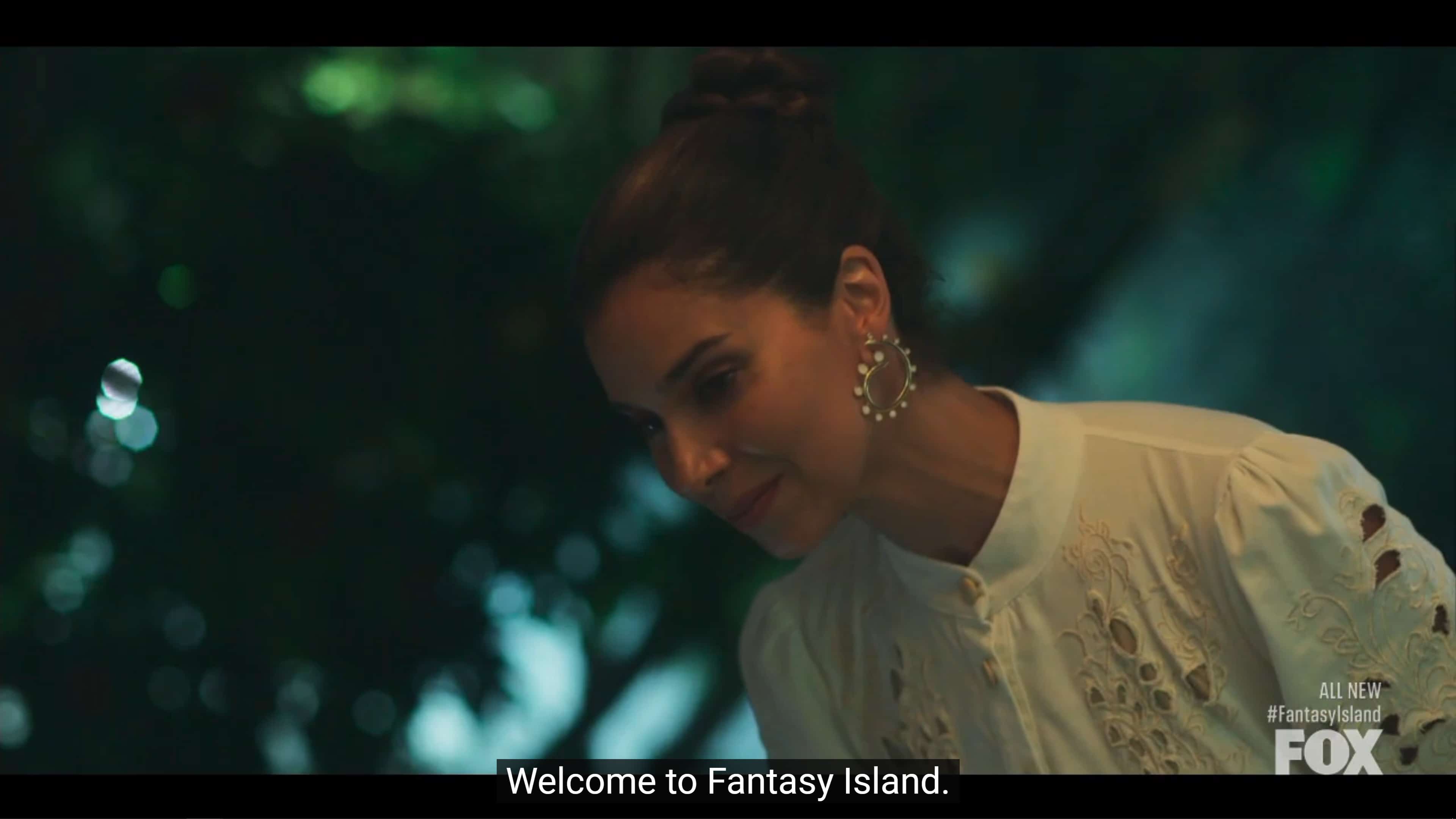 Elena welcoming Margot to Fantasy Island