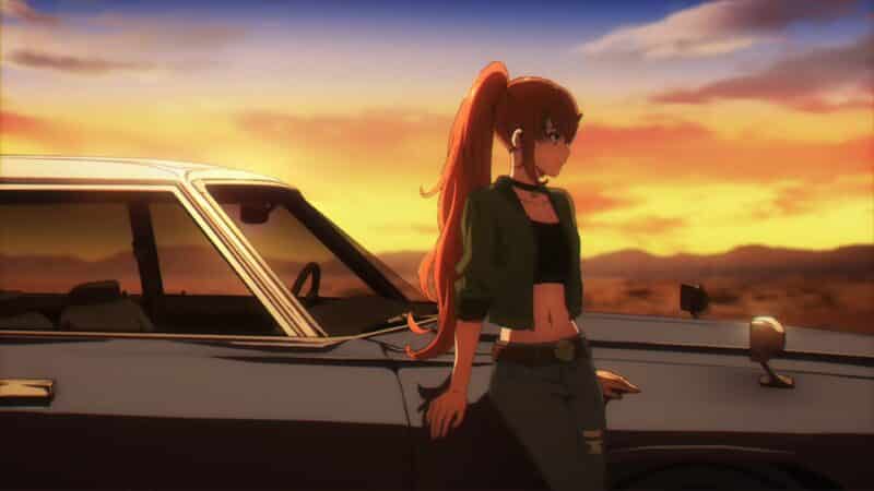 Anna (Kaede Hondo) leaning on her car