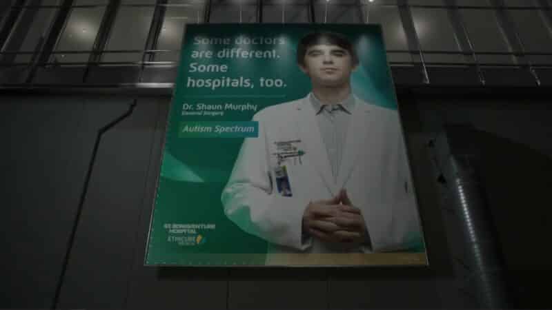 Shaun in a advertisement for the hospital