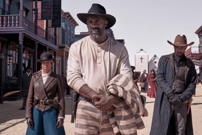 'Treacherous' Trudy Smith (Regina King), Rufus Buck (Idris Elba), and Cherokee Bill (LaKeith Stanfield) 