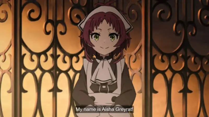 Aisha (Yuki Takada) introducing herself