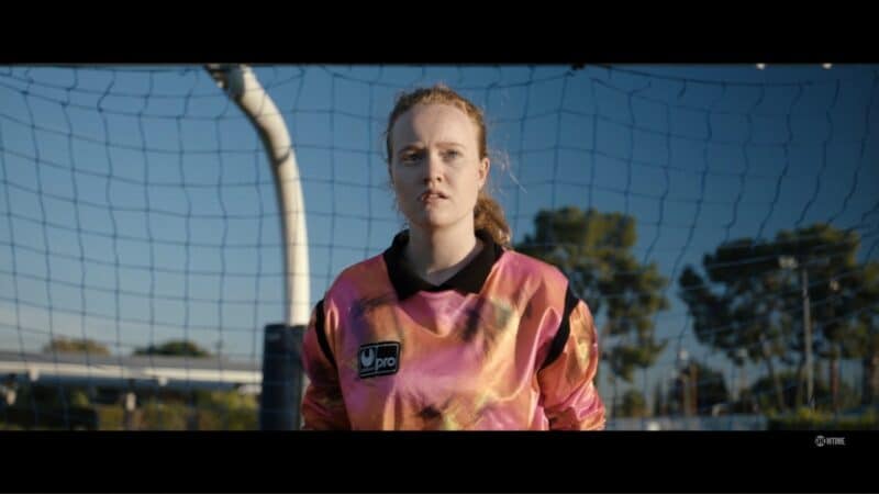 Van (Liv Hewson) defending the goal