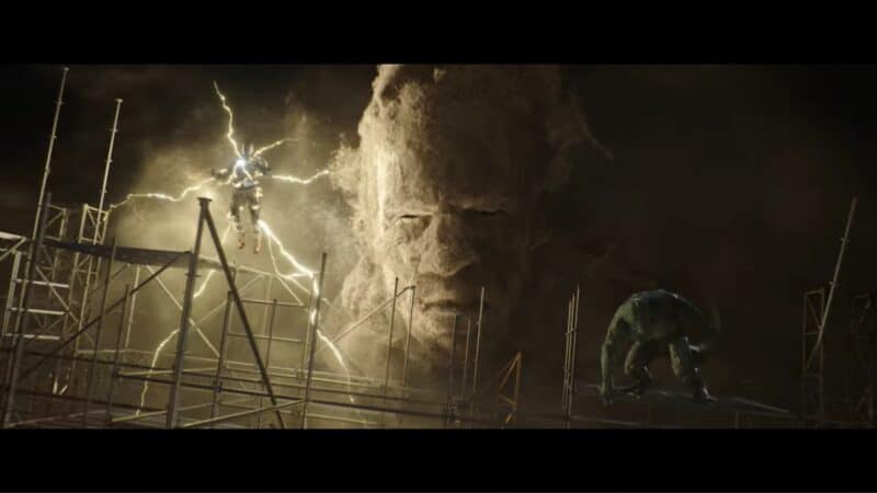 Electro (Jamie Foxx), Sandman (Thomas Haden Church), and The Lizard (Rhys Ifans) prepping for the film's final battle