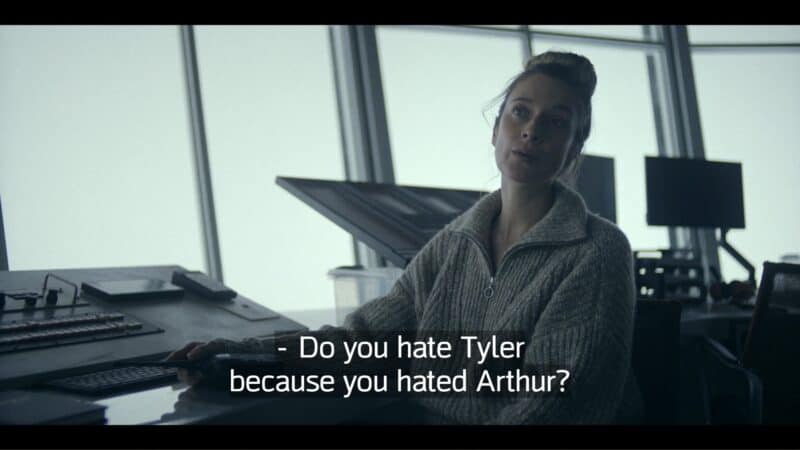 Elizabeth asking Clark if he hates Tyler because of Arthur?