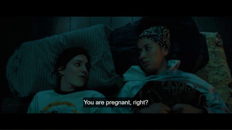 Taissa asking if Shauna is pregnant