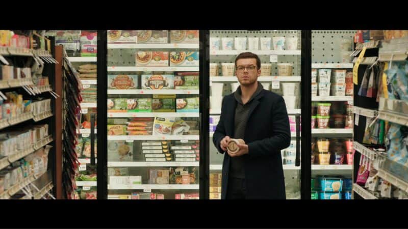 Chris (Cameron Monaghan) food shopping