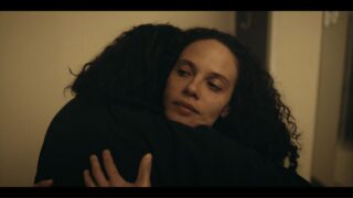 Lara (Tattiawna Jones) hugging Jeevan