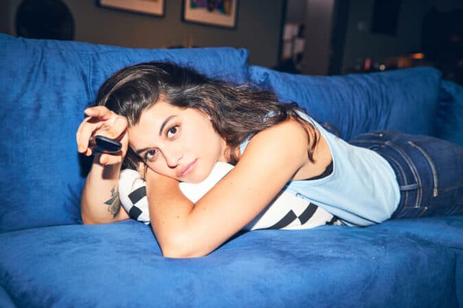 SOFIA BLACK-D'ELIA in a promotional shoot for Single Drunk Female