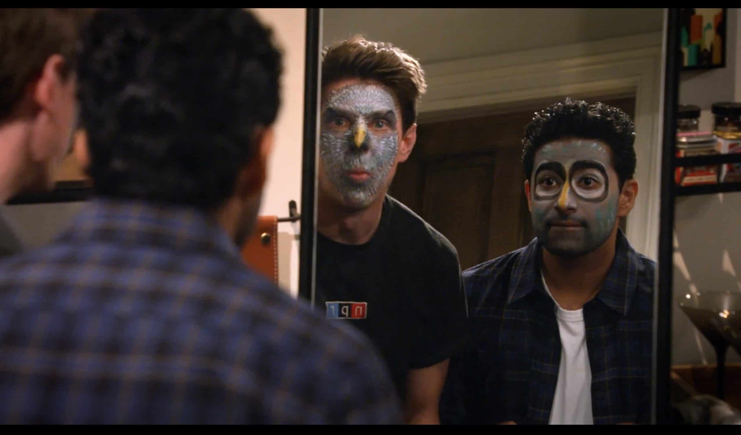 Jesse and Sid with face paint on