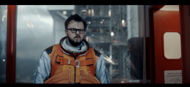 KC Houseman (John Bradley) prepping to head into space