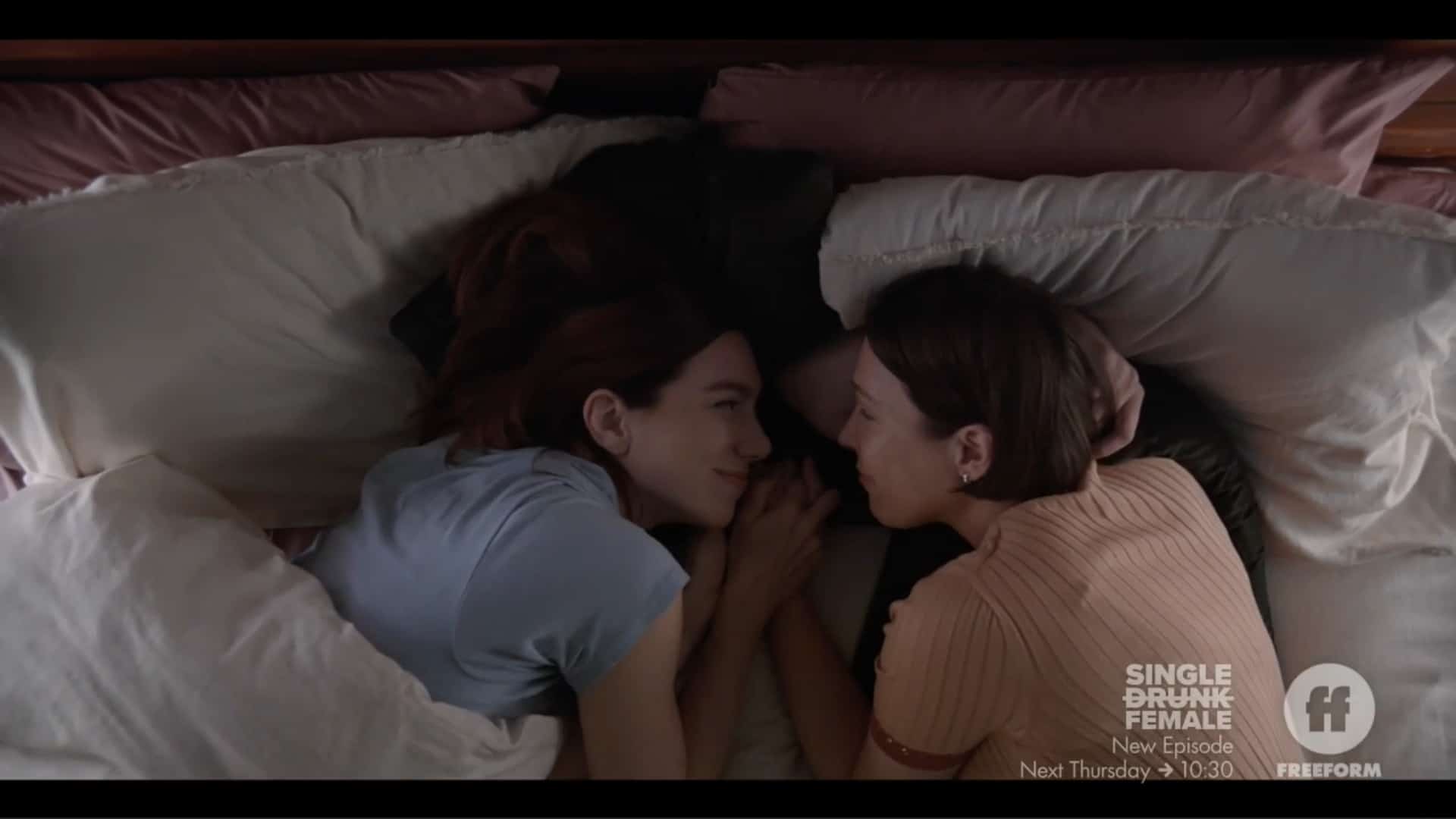 Stefani and Olivia in bed together