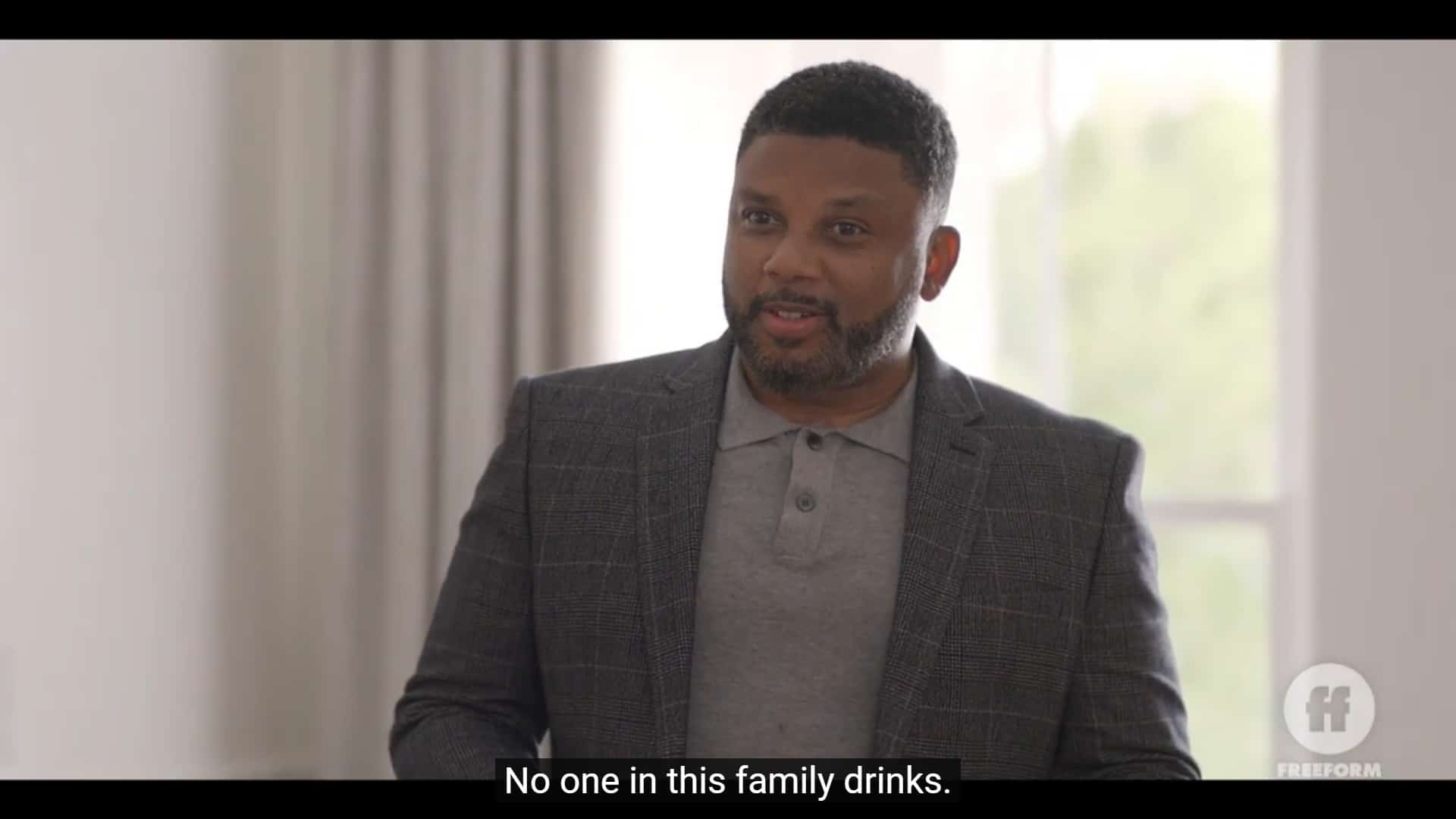 George (Carl Anthony Payne II) in denial about his son's alcoholism