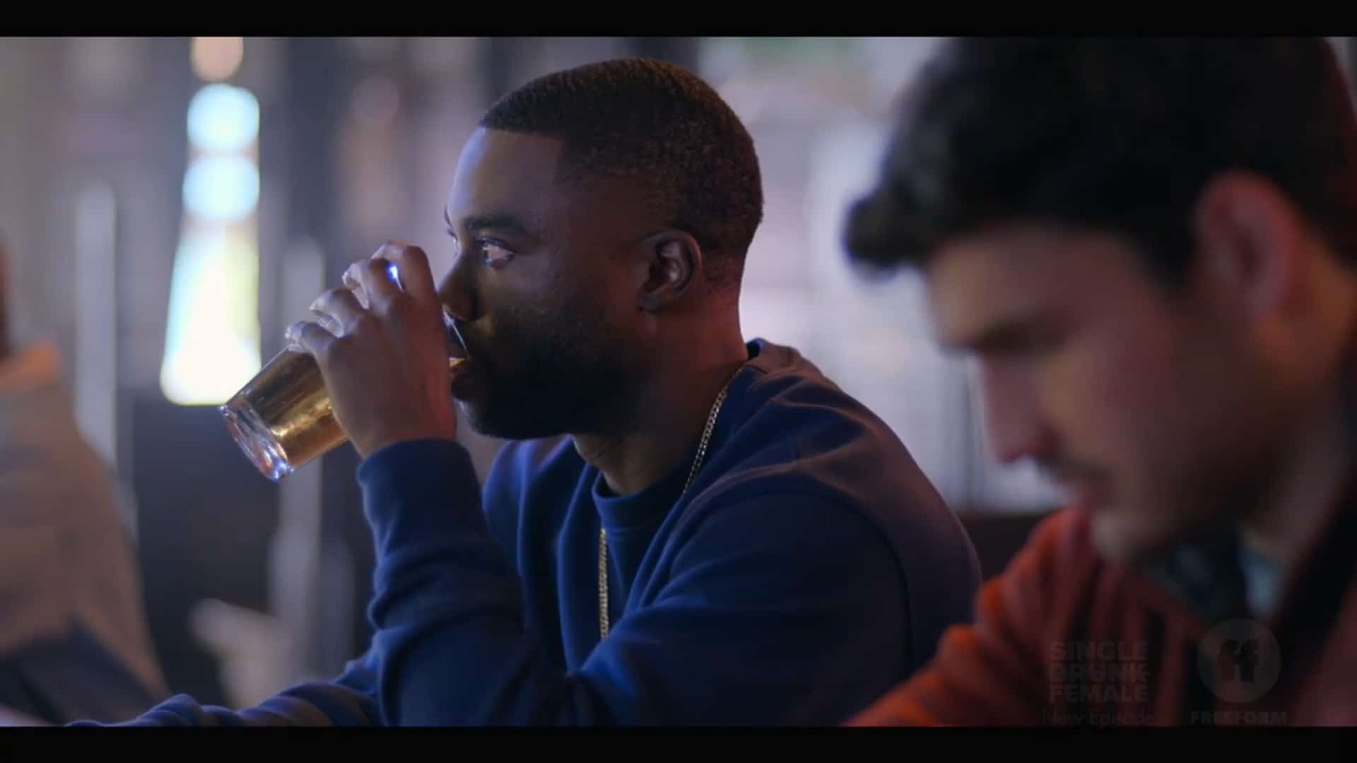 James drinking with Joel
