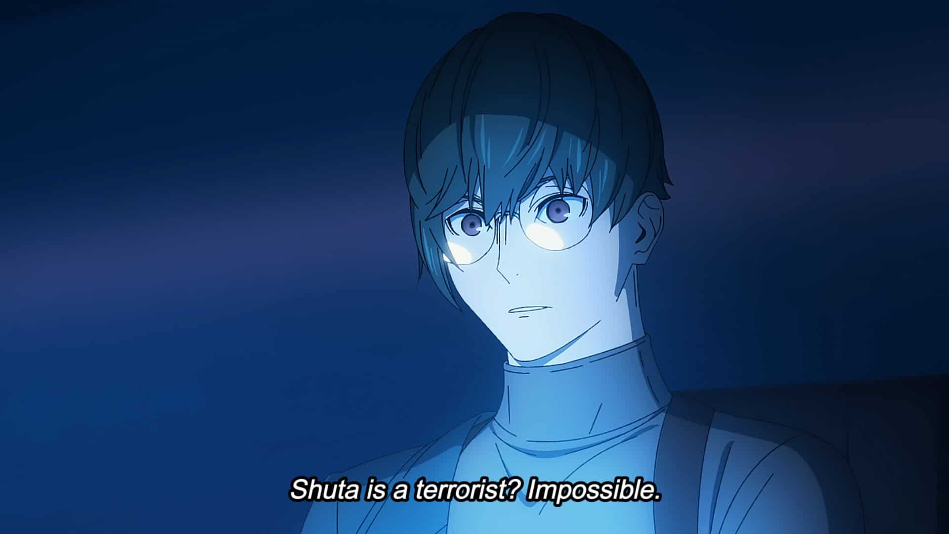 Koki shocked that the Kanae system sees Shuta as a terrorist