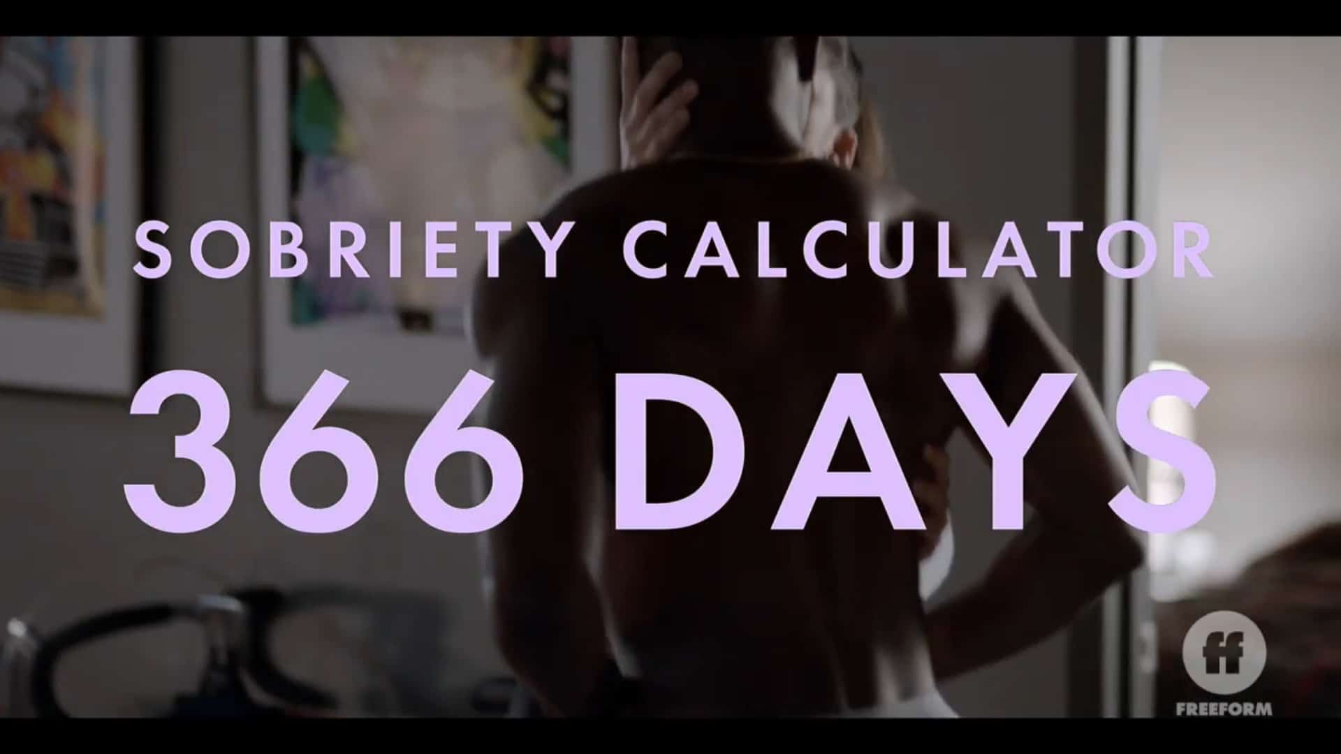 A title card noting Sam is 366 days sober