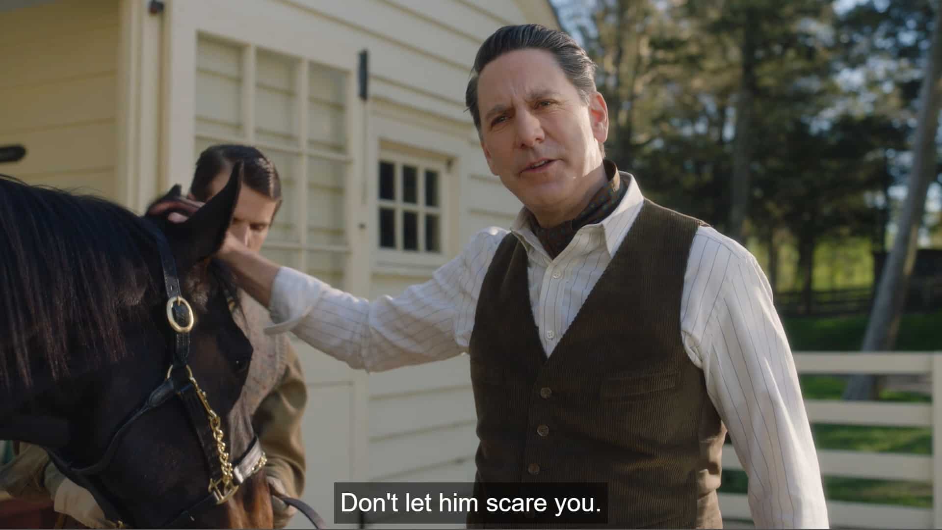 Solomon (Scott Cohen) telling Rose she has no reason to be scared of his horse, before learning her background